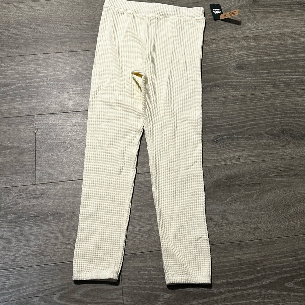 NWT ROOTS stretch waffle leggings - LARGE